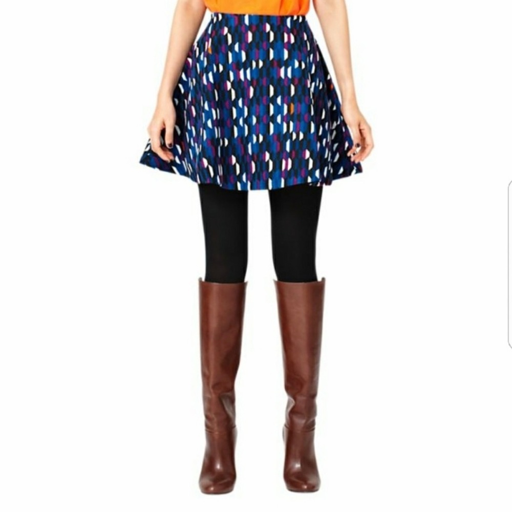 Kate Spade Saturday Flared Geometric Print Skirt